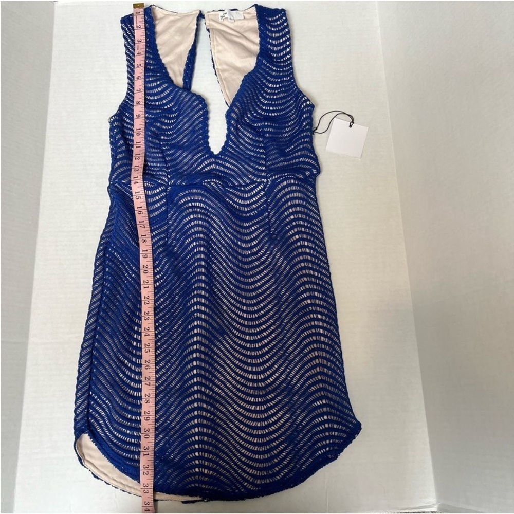 REVOLVE Blue and Cream Mini Dress
